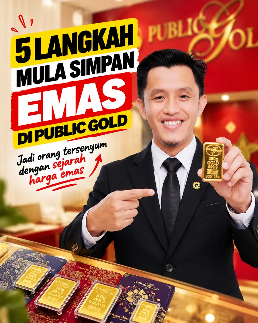 5 langkah mula simpan emas di Public Gold