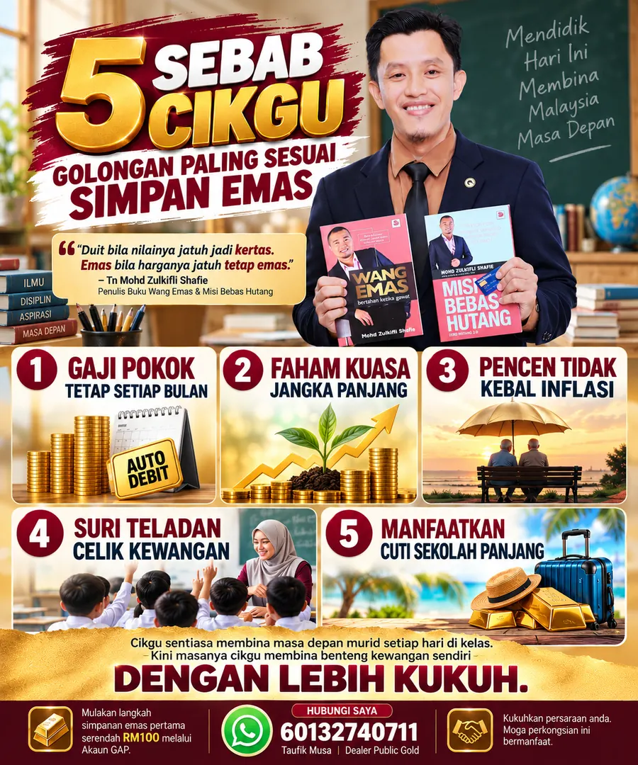 5 sebab cikgu golongan paling sesuai simpan emas
