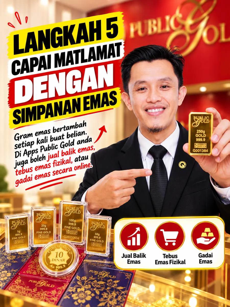 Langkah 5: capai matlamat dengan simpanan emas