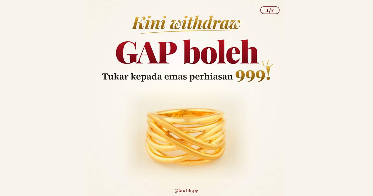 Cara miliki barang kemas di PG Jewel melalui Akaun GAP
